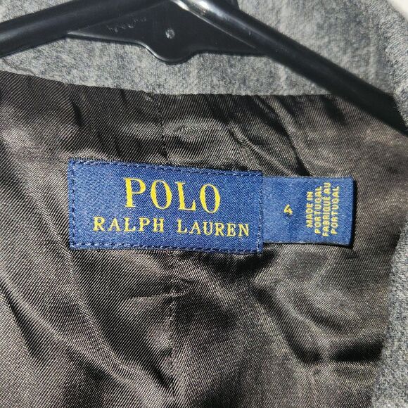 Polo Ralph Lauren Size 4 Double Breasted Blazer 90% Wool - Picture 2 of 3